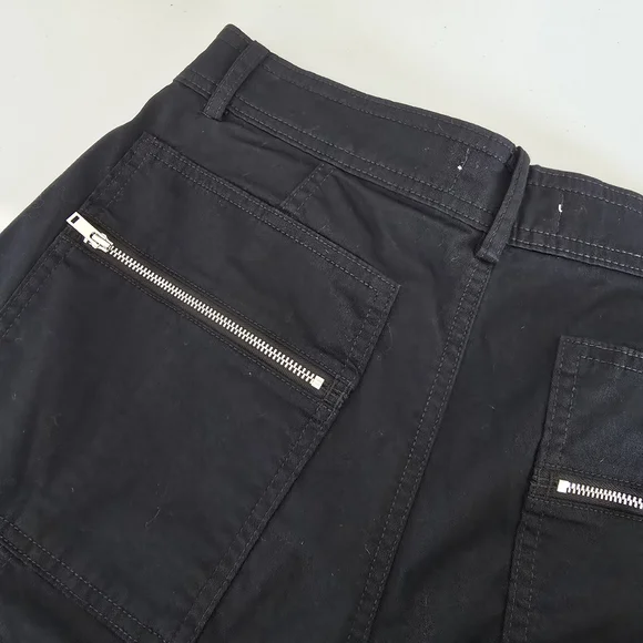 Abercrombie & Fitch Wide Leg Cargo Pants Women 27 Black NWT - Picture 8 of 9